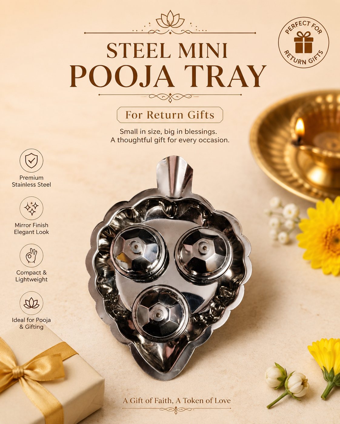 Mini Pooja Tray