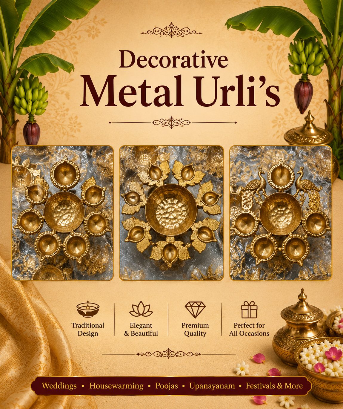 Decorative Metal Urli
