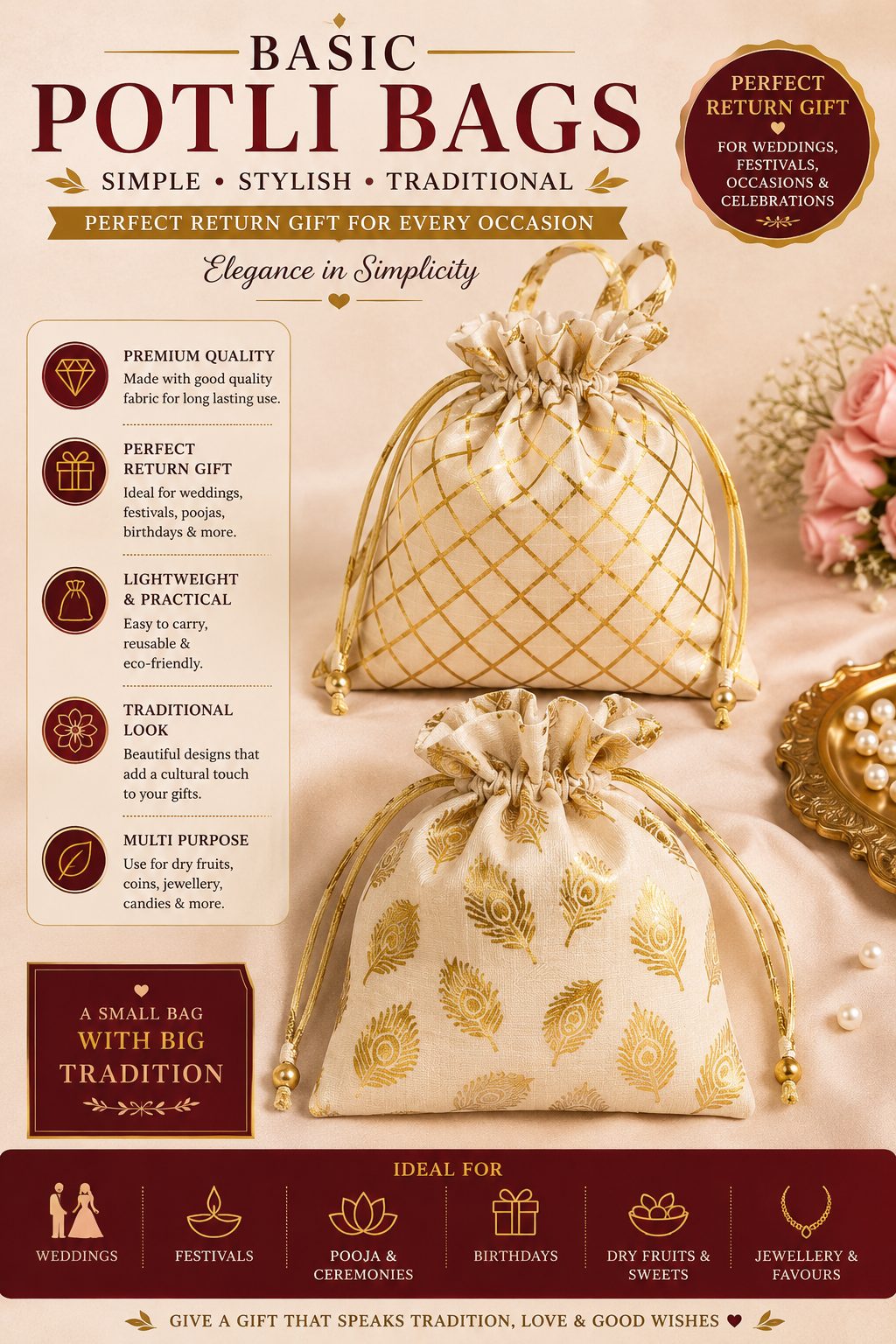 Basic Potli Bags