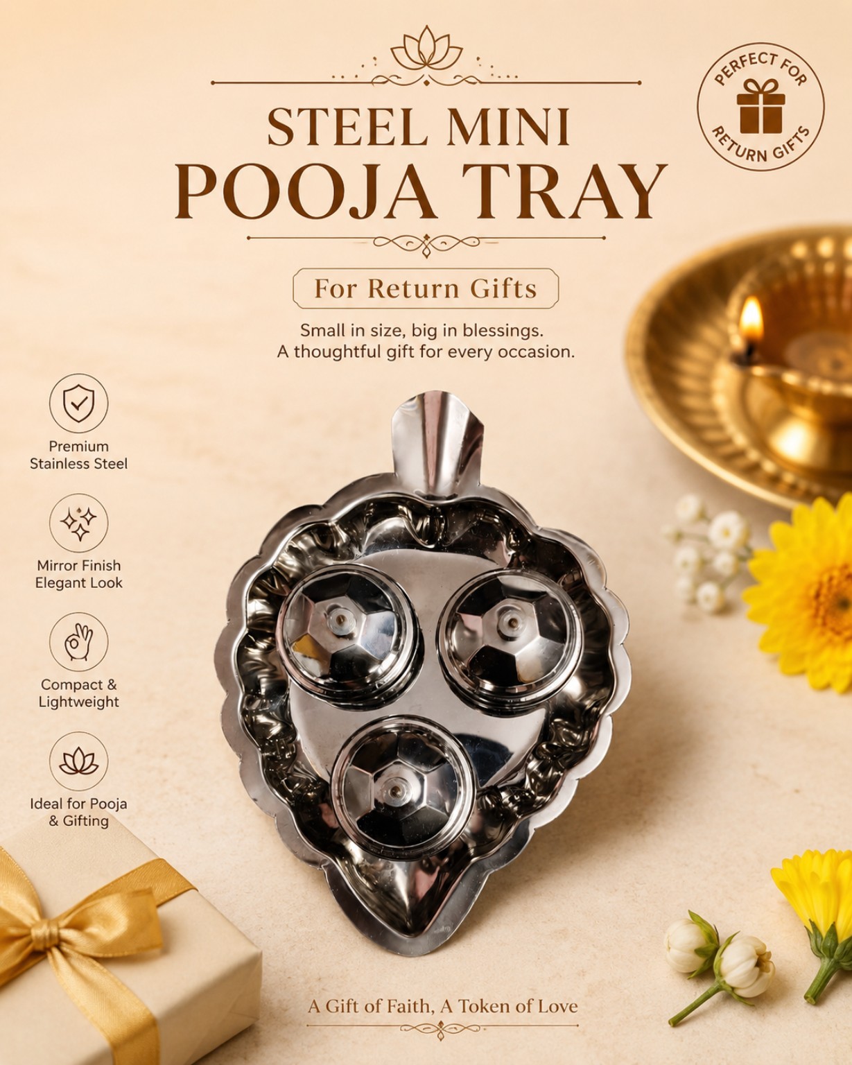 Mini Pooja Tray