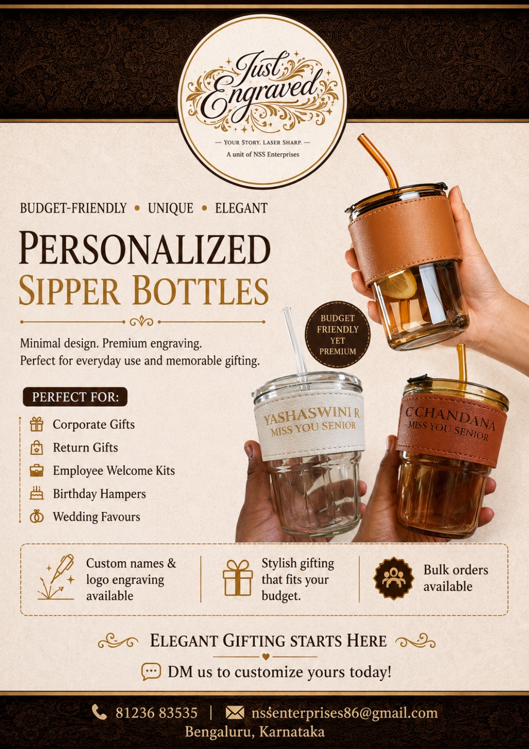 Personalized Sipper Bottles